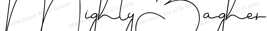 MightyBagherDemo Regular字体转换